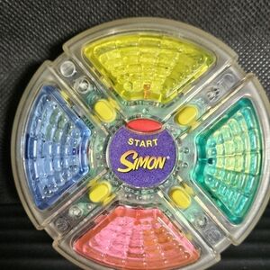 Vintage Clear Mini Hasbro Simon Says 1998 Handheld Electronic Memory Game Tested